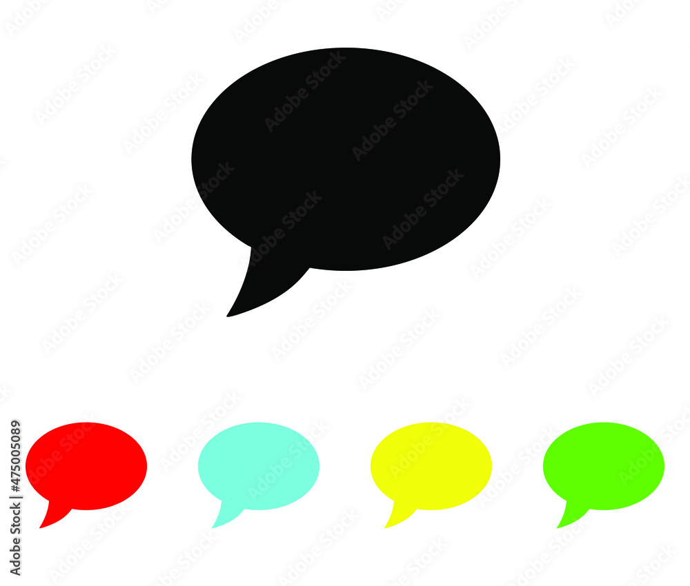 Speech bubbles Icon, flat design style. Vector chat icon for design, websites, app, UI. Set elements in colored icons. Speech bubbles icon illustration on white background Speech bubbles Icon, flat design style. Vector chat icon for design, websites, app, UI. Set elements in colored icons. Speech bubbles icon illustration on white background