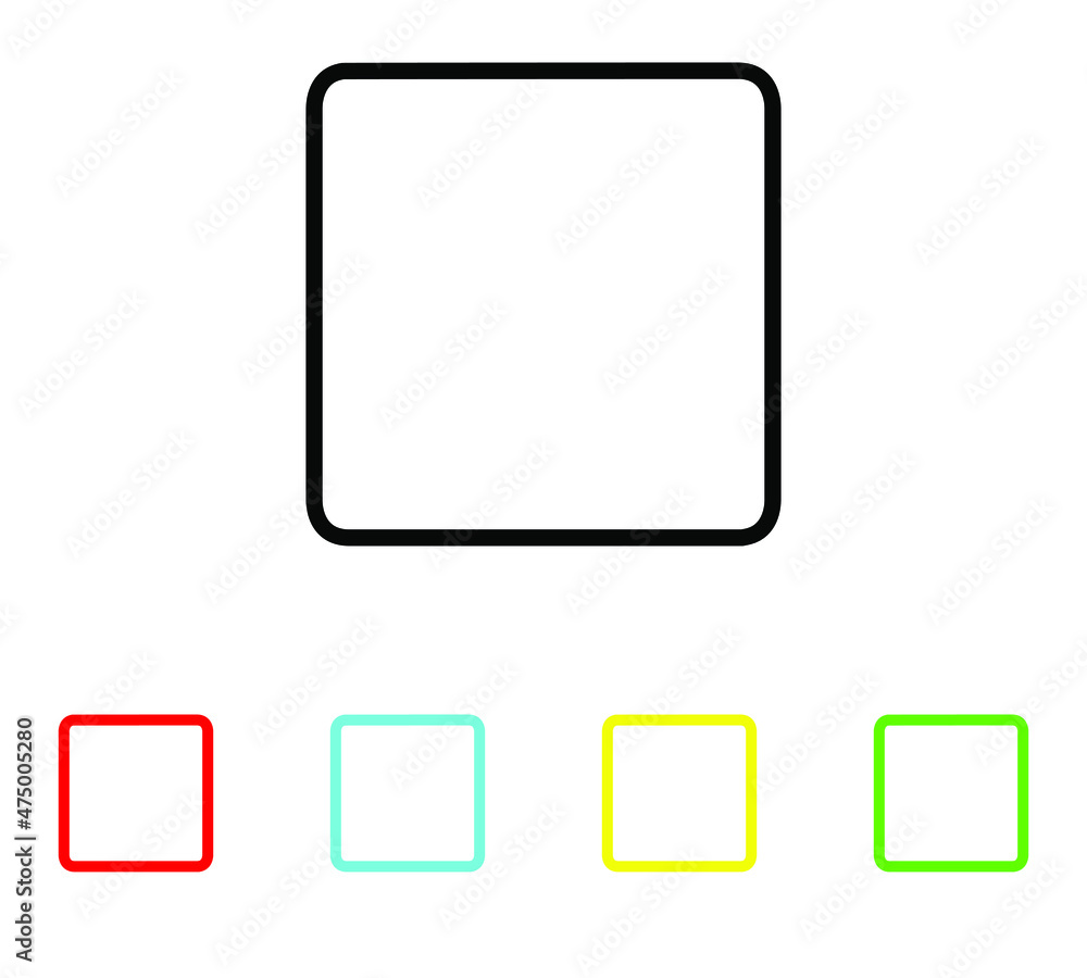 Stop button. Media Stop icon vector. Set elements in colored icons. Stop button vector solid icons - ui icon vector Stop button. Media Stop icon vector. Set elements in colored icons. Stop button vector solid icons - ui icon vector