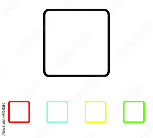 Stop button. Media Stop icon vector. Set elements in colored icons. Stop button vector solid icons - ui icon vector