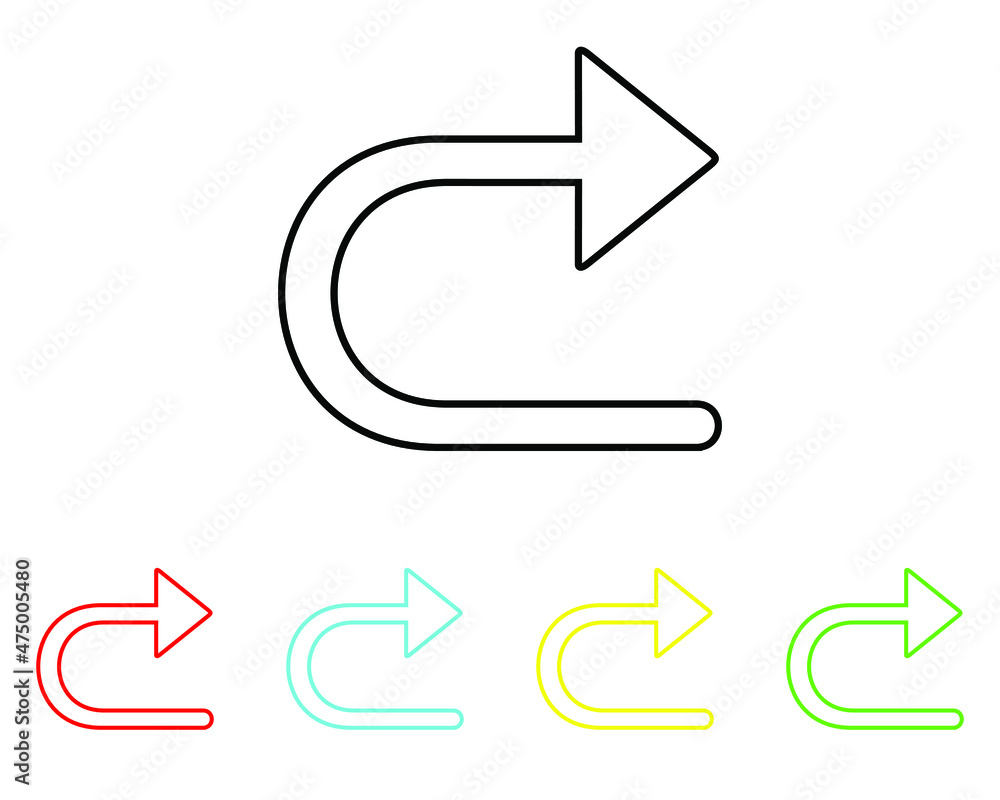 U Turn Icon - Vector, Sign and symbol for web site design, logo, app, UI. Set elements in colored icons. Vector illustration on white background U Turn Icon - Vector, Sign and symbol for web site design, logo, app, UI. Set elements in colored icons. Vector illustration on white background