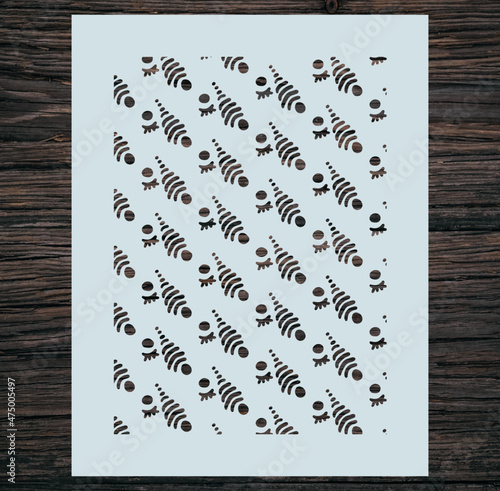 Geometric Pattern Stencil Vector Illustration