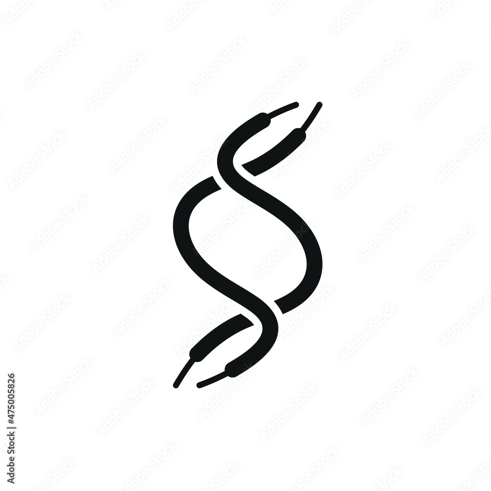 Initials Letter S Shape Shoelaces Abstract Logo Design Initials Letter S Shape Shoelaces Abstract Logo Design