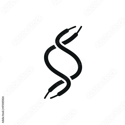 Initials Letter S Shape Shoelaces Abstract Logo Design photo