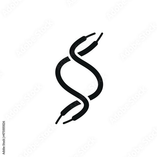 Initials Letter S Shape Shoelaces Abstract Logo Design