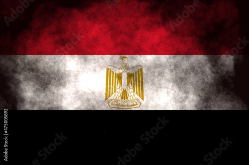 Closeup of grunge Egyptian flag photo