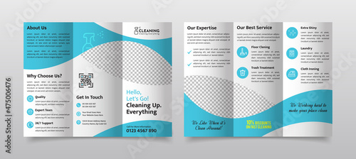 House Cleaning Trifold Brochure Template