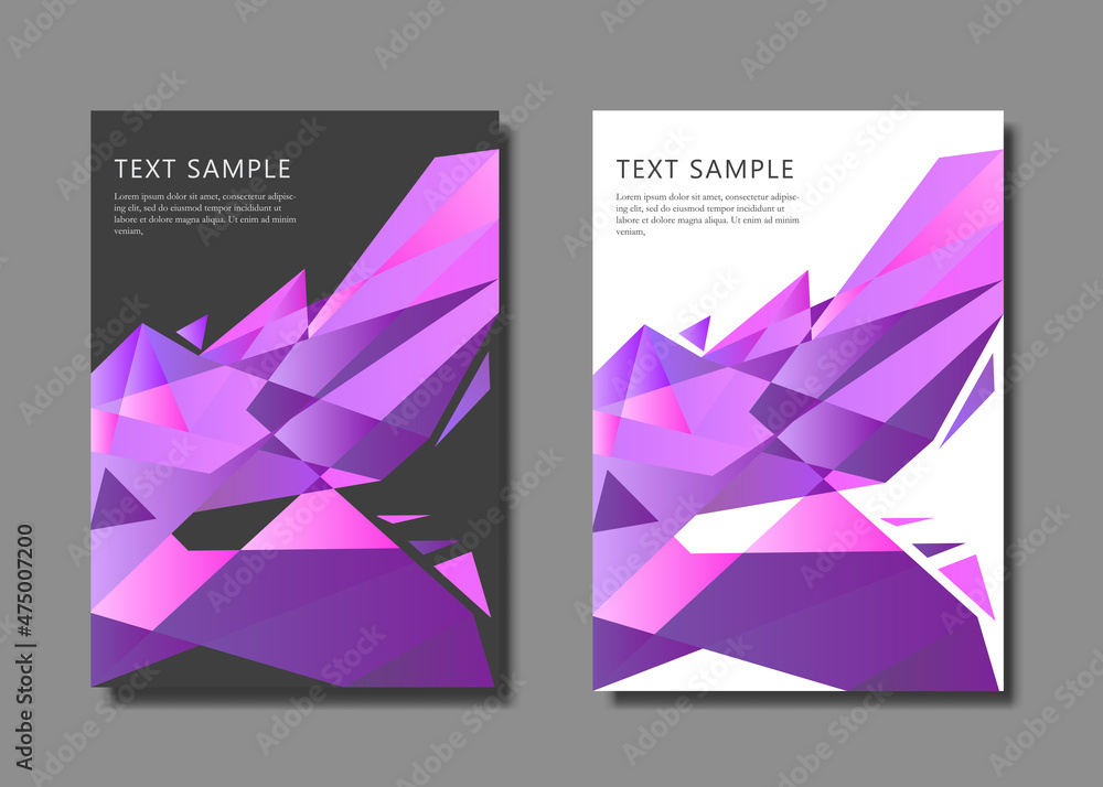 Triangle shapes abstract geomatric shapes cover book