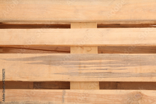 Wooden pallet as background  top view. Transportation and storage