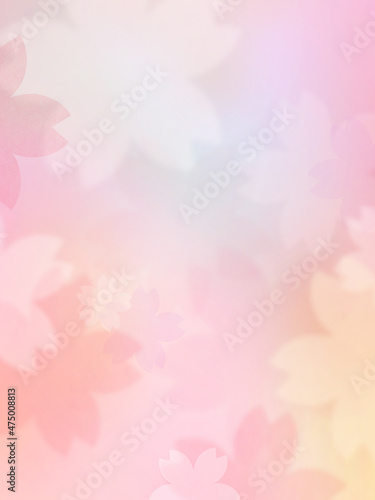 Pastel color background material using cherry blossoms © Michiru.K