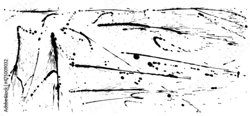書道　しぶき　毛筆イラスト
