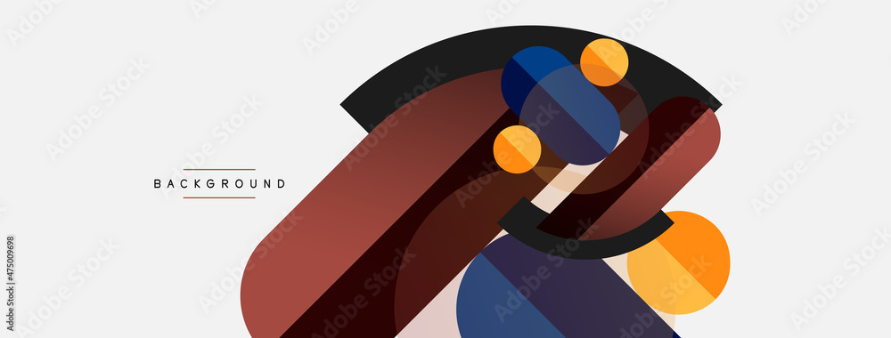 Round geometric shapes lines and circles. Vector template for wallpaper banner background or landing page Round geometric shapes lines and circles. Vector template for wallpaper banner background or landing page