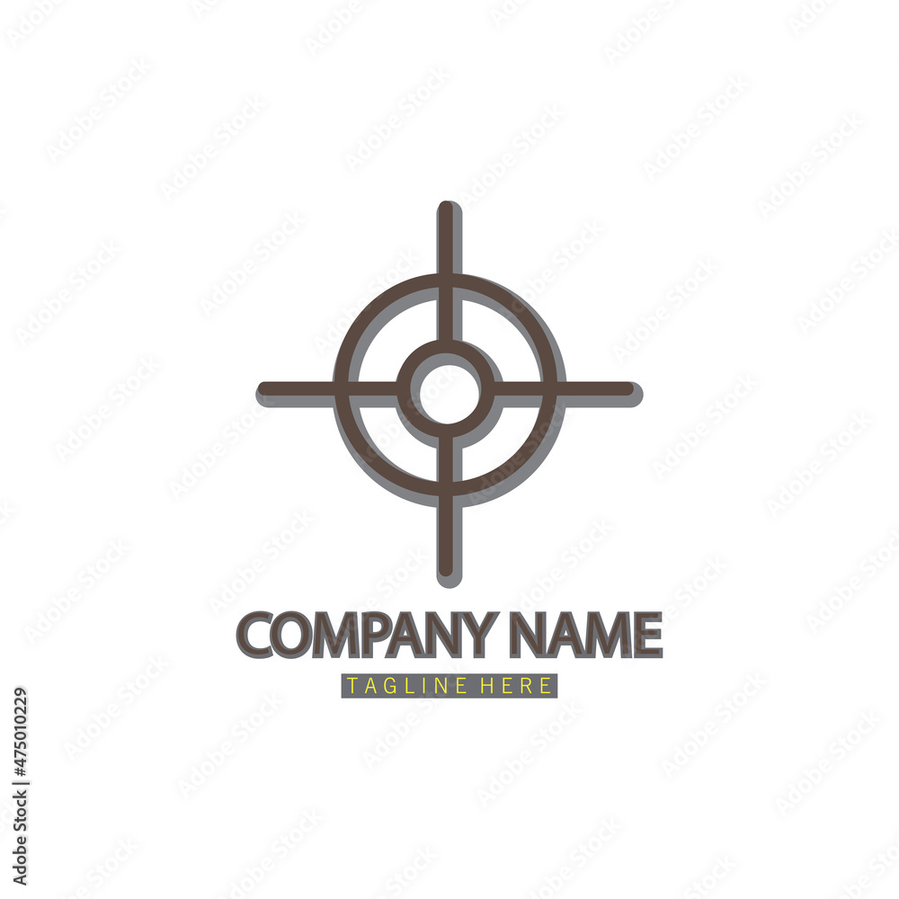 Obraz premium wind direction illustration logo circle captain vector design