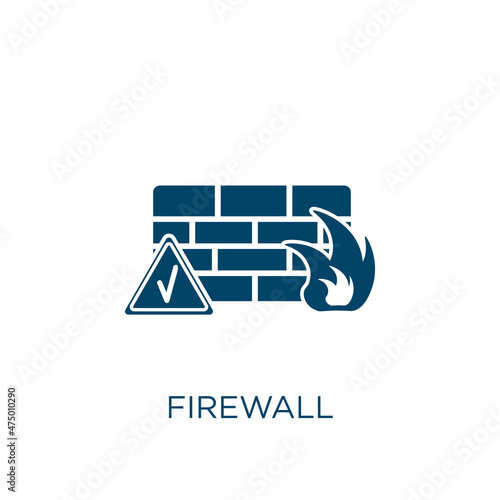 firewall vector icon. security filled flat symbol for mobile concept and web design. Black lock glyph icon. Isolated sign, logo illustration. Vector graphics.
