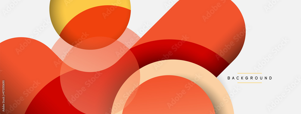 Creative geometric wallpaper. Minimal abstract background. Circles composition vector illustration for wallpaper banner background or landing page Creative geometric wallpaper. Minimal abstract background. Circles composition vector illustration for wallpaper banner background or landing page