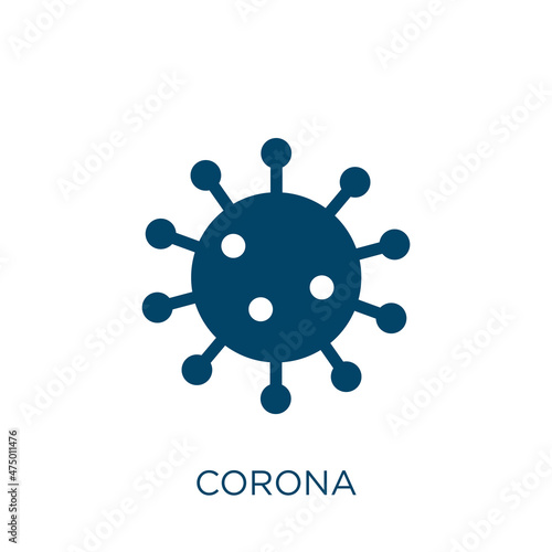 corona vector icon. pandemic filled flat symbol for mobile concept and web design. Black virus glyph icon. Isolated sign, logo illustration. Vector graphics.