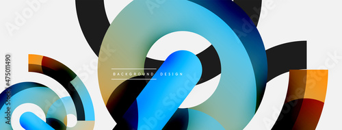 Circle abstract background. Vector illustration for wallpaper banner background card or landing page