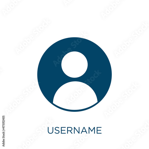 username vector icon. login filled flat symbol for mobile concept and web design. Black password glyph icon. Isolated sign, logo illustration. Vector graphics.