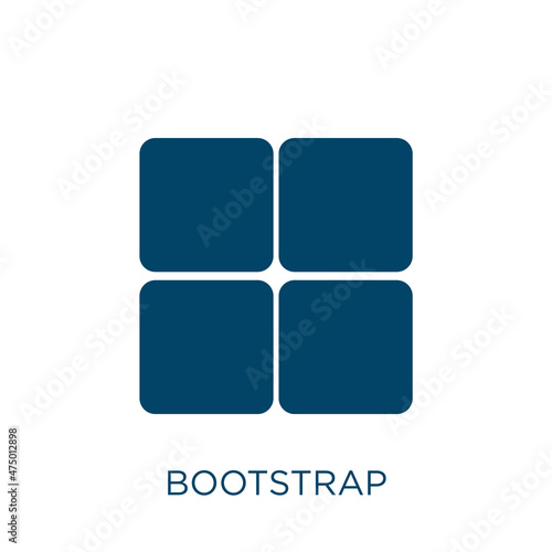 bootstrap vector icon. character filled flat symbol for mobile concept and web design. Black ui glyph icon. Isolated sign, logo illustration. Vector graphics.