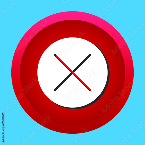 circle button vector design cross