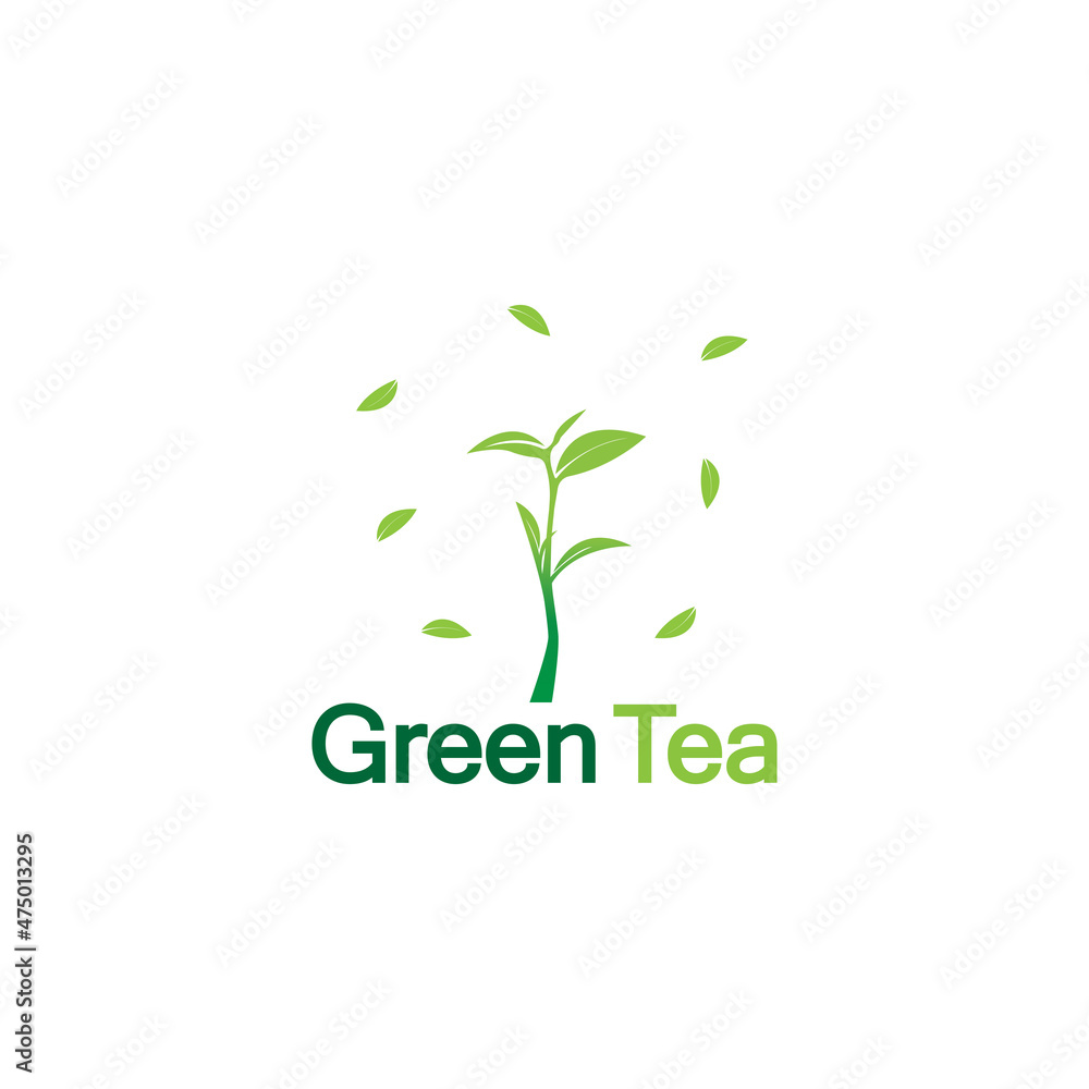 organic green tea logo vector icon symbol design organic green tea logo vector icon symbol design