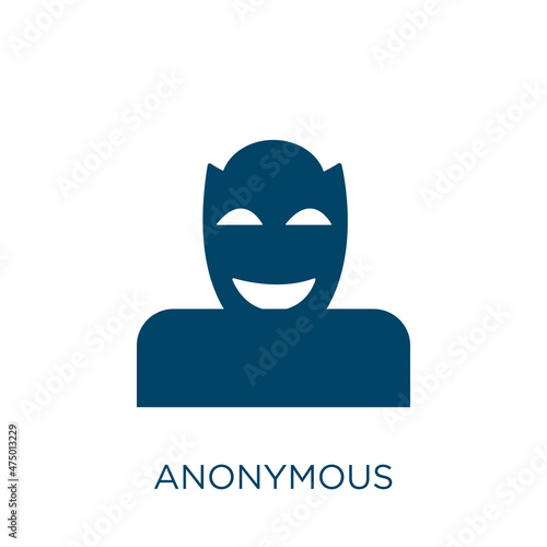 anonymous vector icon. network filled flat symbol for mobile concept and web design. Black block glyph icon. Isolated sign, logo illustration. Vector graphics.