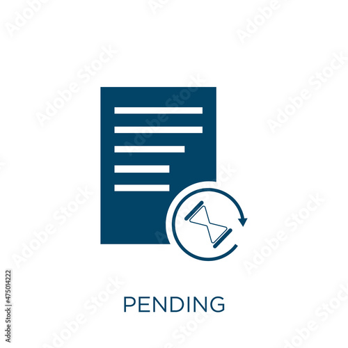 pending vector icon. approve filled flat symbol for mobile concept and web design. Black text glyph icon. Isolated sign, logo illustration. Vector graphics.