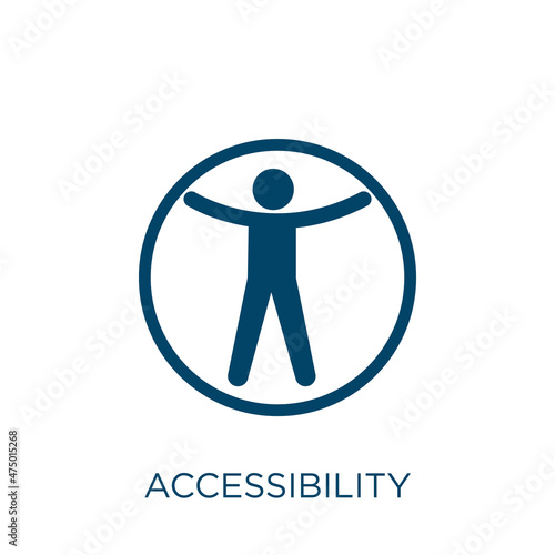 accessibility vector icon. access filled flat symbol for mobile concept and web design. Black network glyph icon. Isolated sign, logo illustration. Vector graphics.