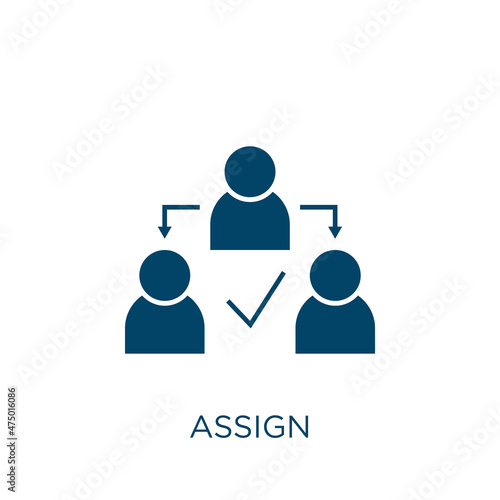 assign vector icon. assignment filled flat symbol for mobile concept and web design. Black check glyph icon. Isolated sign, logo illustration. Vector graphics.