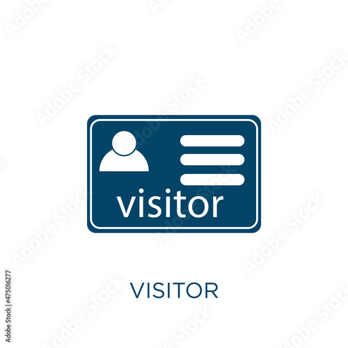 Canvas Print visitor vector icon