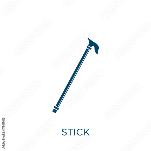 stick vector icon. person filled flat symbol for mobile concept and web design. Black people glyph icon. Isolated sign, logo illustration. Vector graphics.