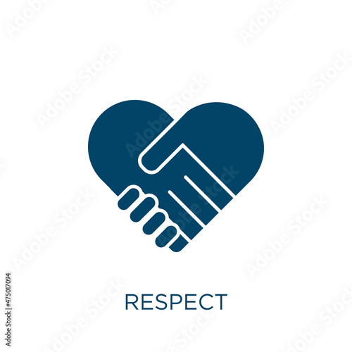 Canvas Print respect vector icon