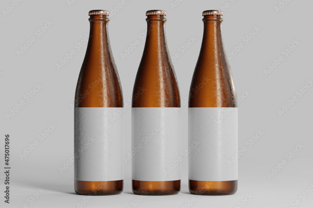 Cold Beer Bottle with Blank Label Cold Beer Bottle with Blank Label