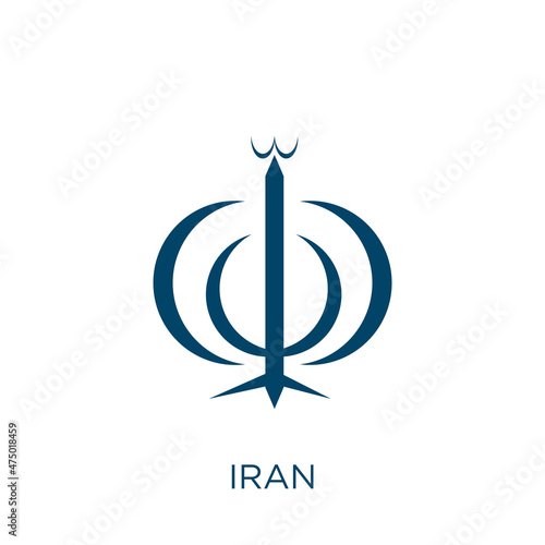 iran vector icon. country filled flat symbol for mobile concept and web design. Black flag glyph icon. Isolated sign, logo illustration. Vector graphics.