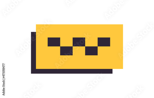 Taxi order online service icon. Icon urban taxi service. Checkers. Vector illustration isolated on background.