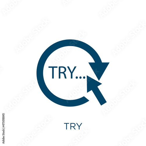 try vector icon. people filled flat symbol for mobile concept and web design. Black cartoon glyph icon. Isolated sign, logo illustration. Vector graphics.
