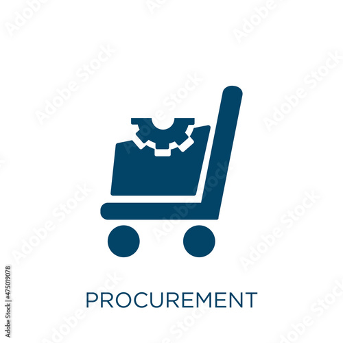 procurement vector icon. business filled flat symbol for mobile concept and web design. Black service glyph icon. Isolated sign, logo illustration. Vector graphics.