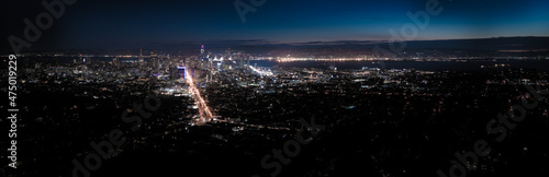 View of the San Francisco Downtown Area at Night