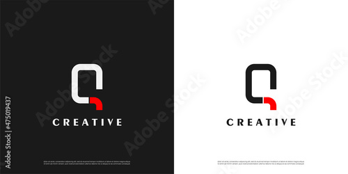 Letter Q unique logo icon abstract design template elements