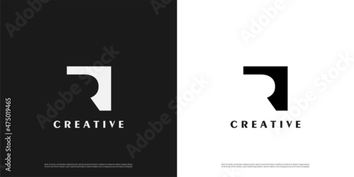 Letter R logo icon abstract modern design template elements