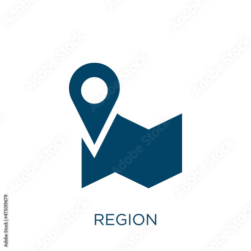 region vector icon. country filled flat symbol for mobile concept and web design. Black map glyph icon. Isolated sign, logo illustration. Vector graphics.