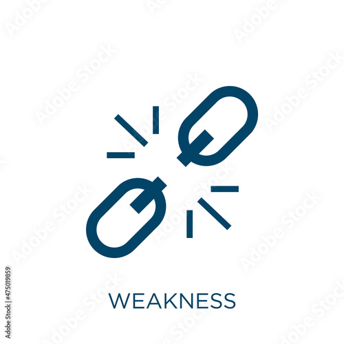 weakness vector icon. weak filled flat symbol for mobile concept and web design. Black person glyph icon. Isolated sign, logo illustration. Vector graphics.