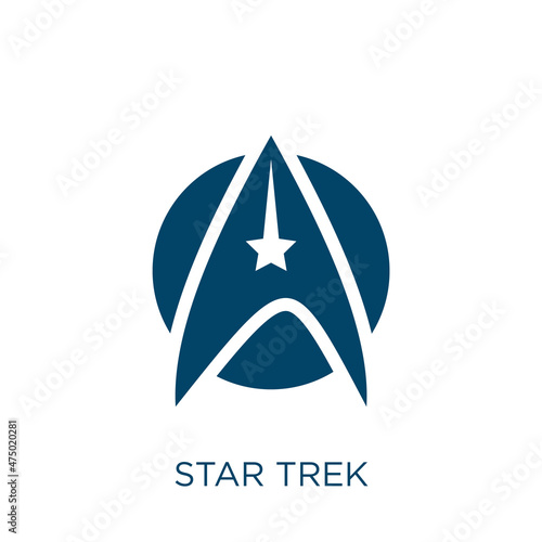 star trek vector icon. star filled flat symbol for mobile concept and web design. Black emblem glyph icon. Isolated sign, logo illustration. Vector graphics. photo
