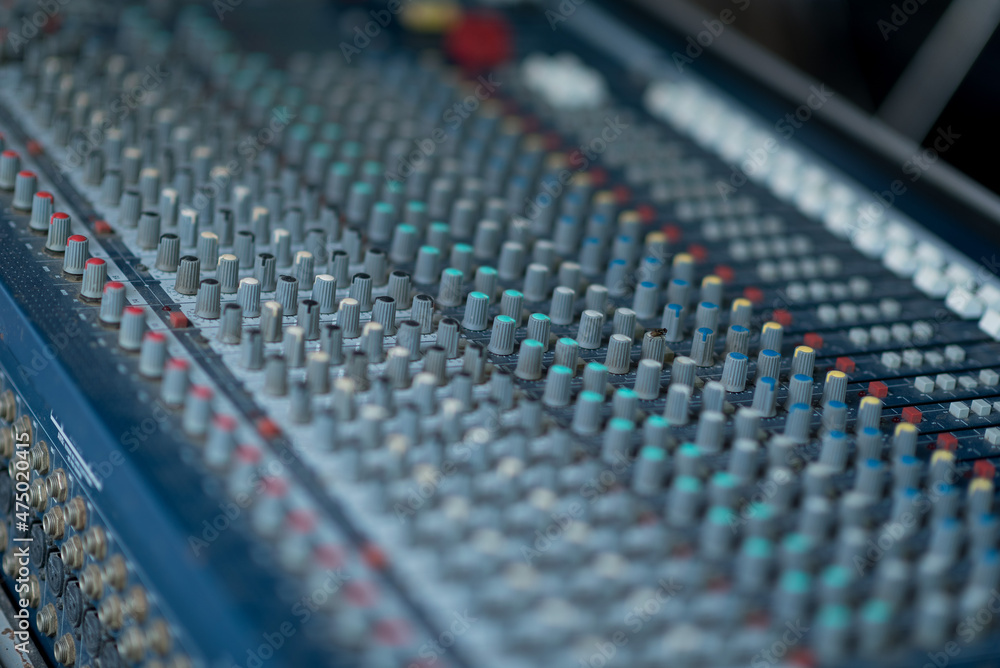 sound check for concert, mixer control, music engineer, backstage sound check for concert, mixer control, music engineer, backstage