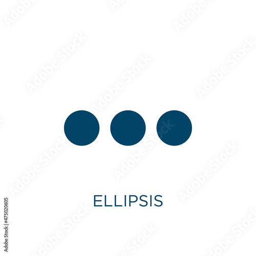 ellipsis vector icon. collection filled flat symbol for mobile concept and web design. Black kindergarten glyph icon. Isolated sign, logo illustration. Vector graphics.