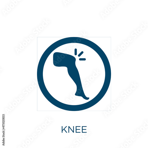 knee vector icon. body filled flat symbol for mobile concept and web design. Black human glyph icon. Isolated sign, logo illustration. Vector graphics.