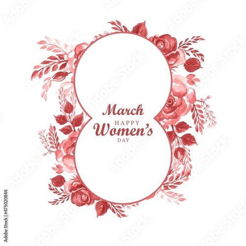 Happy Women's Day beautiful card  background