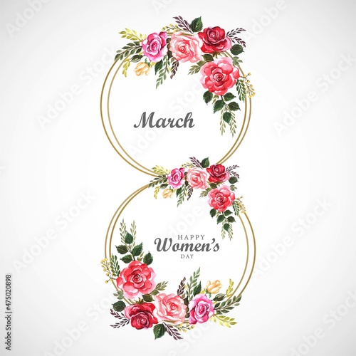 Happy Women's Day beautiful card  background