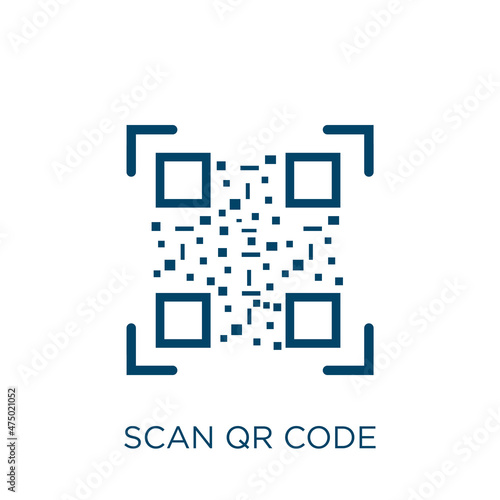 scan qr code vector icon. smartphone filled flat symbol for mobile concept and web design. Black phone glyph icon. Isolated sign, logo illustration. Vector graphics.