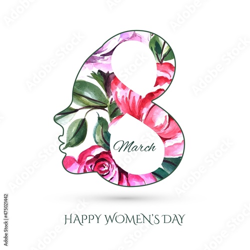 8th march happy womens day celebration card background