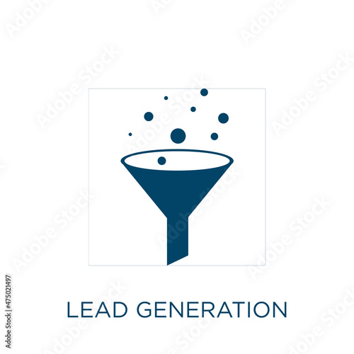 lead generation vector icon. marketing filled flat symbol for mobile concept and web design. Black generation glyph icon. Isolated sign, logo illustration. Vector graphics.